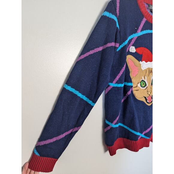 33 Degrees Light Up Cat Ugly Christmas Sweater - Picture 3 of 7